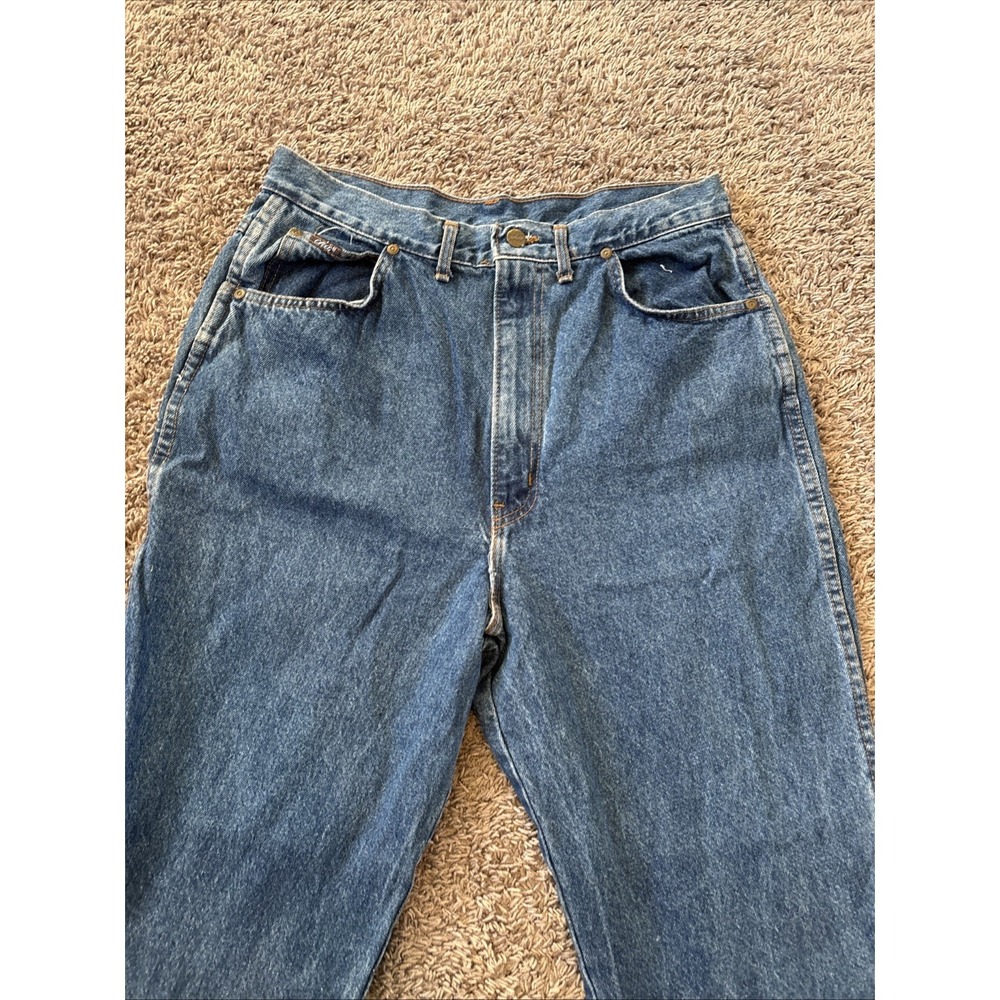 Vintage 80s 90s Made In USA Chic Denim Blue Mom High Rise Jeans 30x31 - Picture 2 of 6